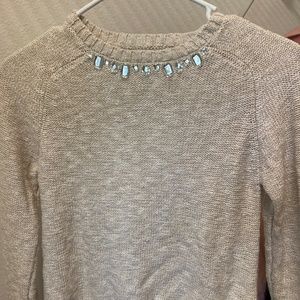 Max Studio White-Glitter Top Jewels